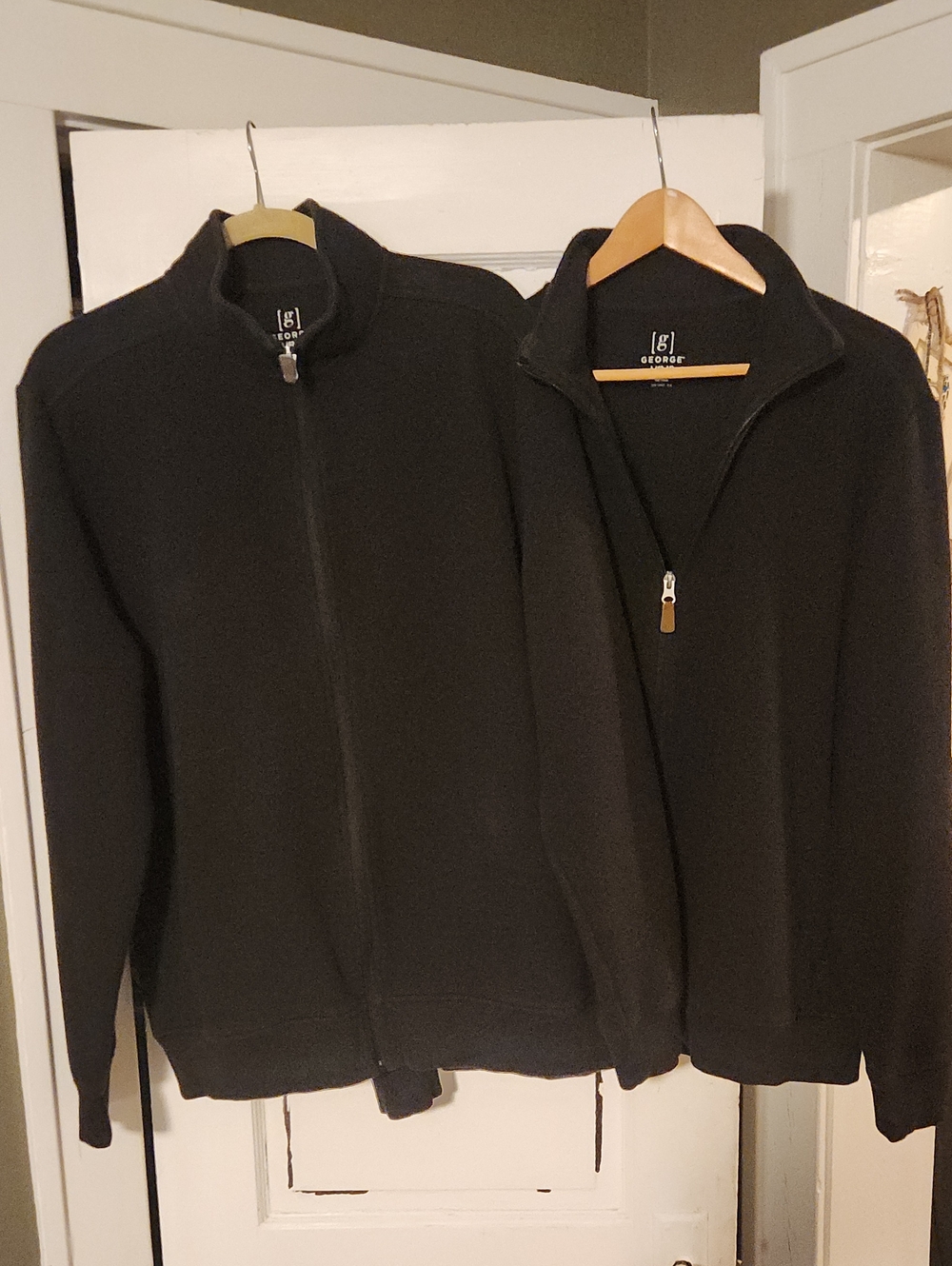 George Men's Black Zip & Quarter-Zip Sweater Duo